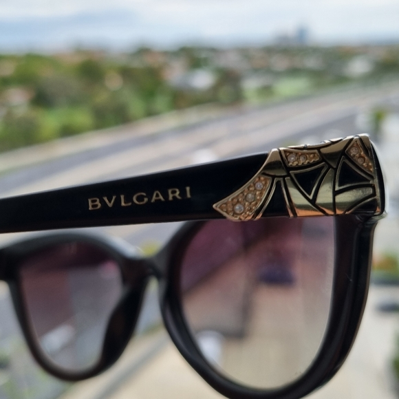 Bvlgari Cat Eye Sunglasses with Swarovski Crystals - Picture 9 of 9